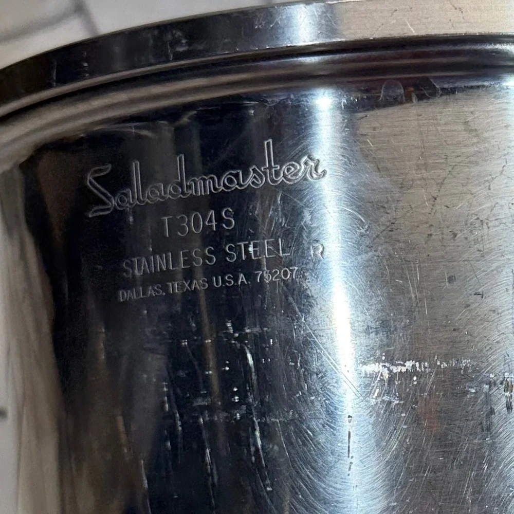 Saladmaster Saucepan Silver T304S Stainless Steel Vapo-Valve Lid USA 2 quart